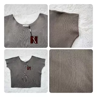 (T971)Colette Knit งานเสื้อไหมพรมสีพื้นคอกลมรุ่นใหม่ Nuchyanee