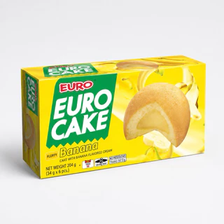 ยูโร่เค้ก Euro Cake ขนมเค้กสอดไส้ 7 รสชาติ 1 กล่อง 12 ชิ้น ราคาส่ง