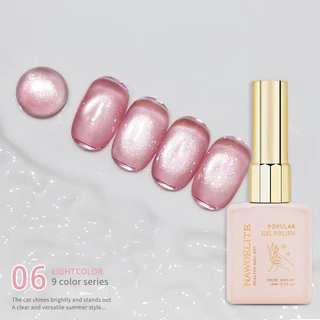 Nawoelite สีทาเล็บ สีทาเล็บเจล cat eye เจลทาเล็บตาแมว LightColor 9 สี เงาใส วาวระยับ สีสวยจัดจ้าน เหมาะกับทุกโอกาส