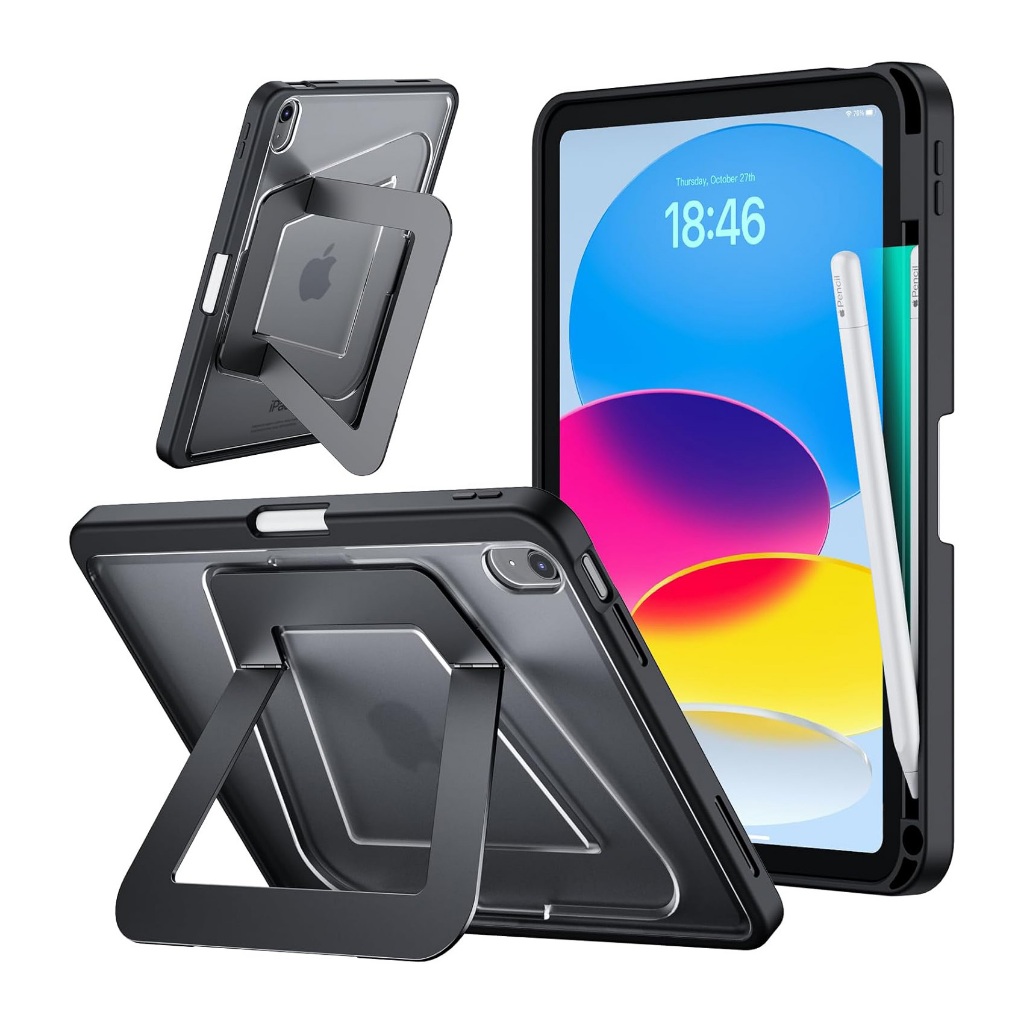 เคสไอแพด gen10 Case iPad gen10 พร้อมขาตั้ง หมุนตั้งได้ กันกระแทก สำหรับ Air5 iPad Pro18-22 gen9/8/7