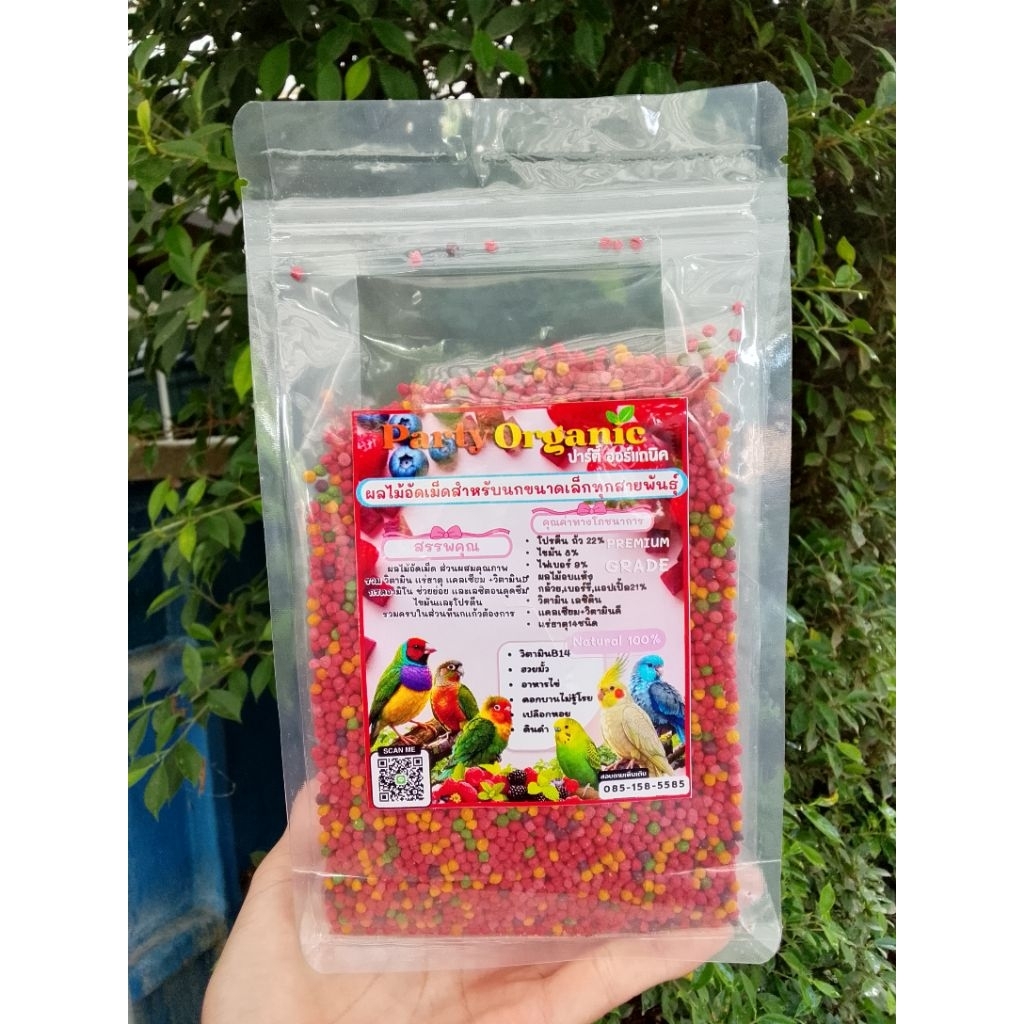 ผลไม้อัดเม็ด Party Organic ผลไม้รวมอัดเม็ดสูตรโปรตีนจากถั่วธัญพืชรวมวิตามินรวมเยอะกลิ่นหอม(300g)
