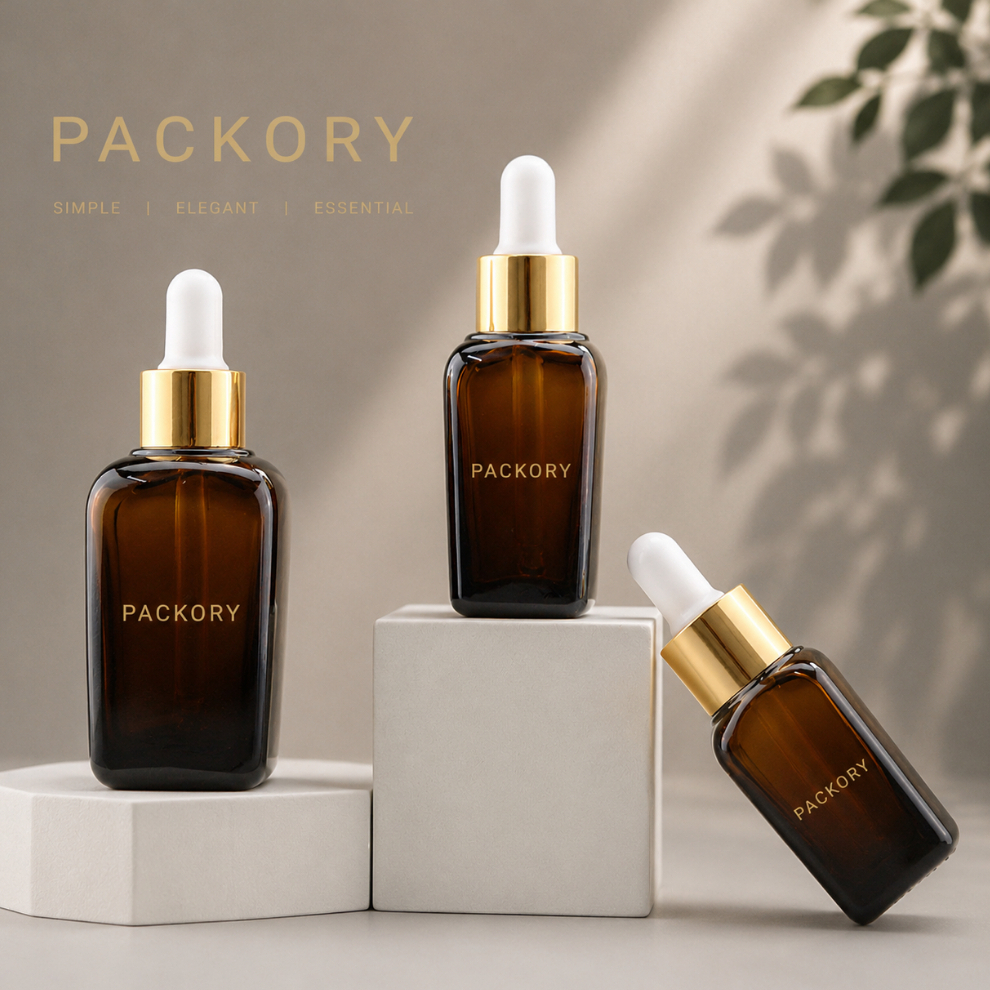 ถูกที่สุด PACKORY GD006 ขวดใส่เซรั่ม ดรอปเปอร์ ขวดเซรั่มเปล่า dropper ดรอปเปอร์แก้ว 10/20/30/50/10 ML.PGZ02