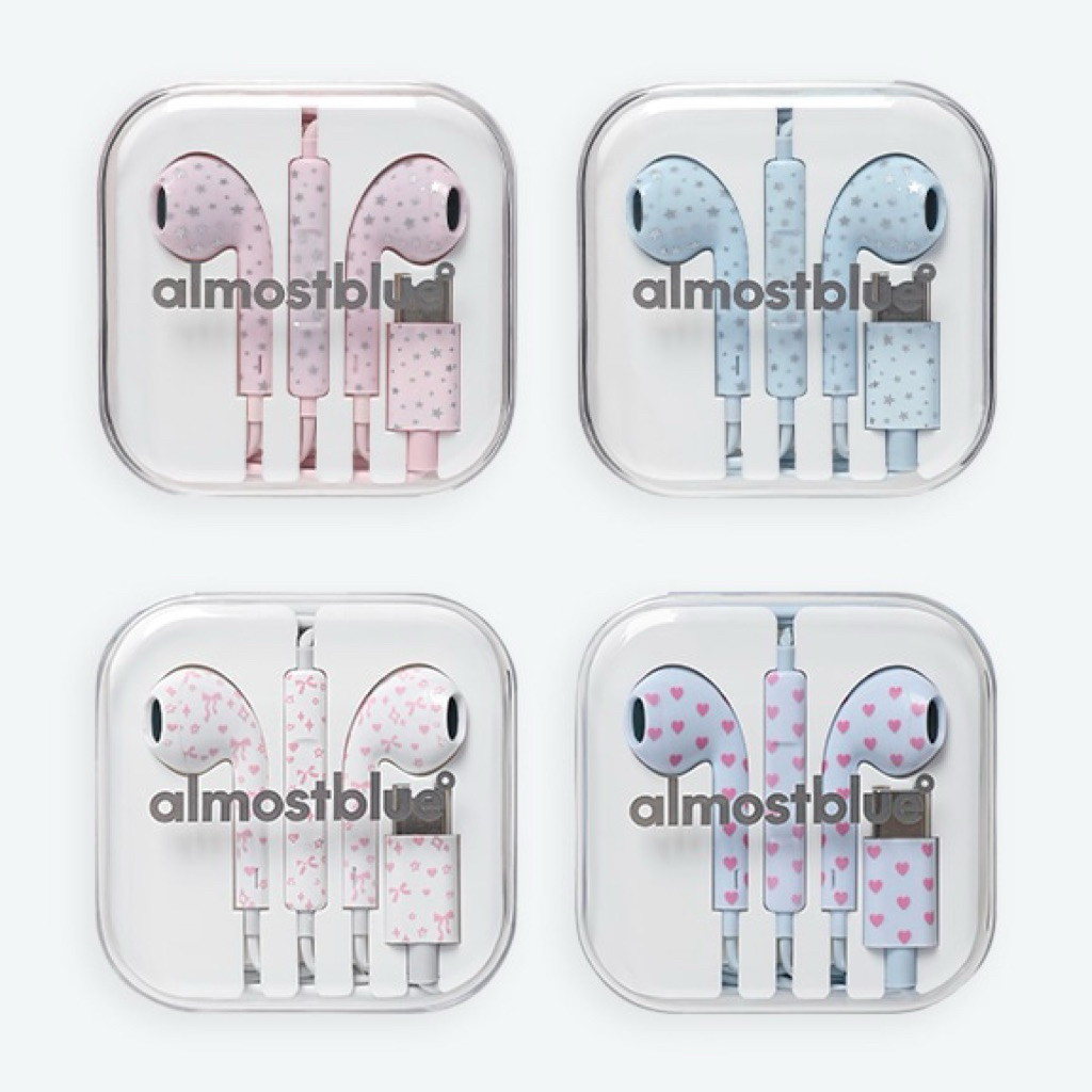( PRE-ORDER 🇰🇷) หูฟังสาย Almost blue ลายดาว type c ศิลปินใช้เยอะ หูฟัง y2k เสียงดี ลายน่ารัก มีคุณภาพ