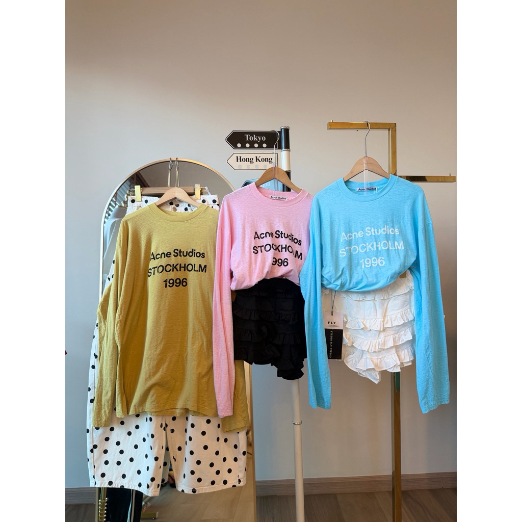 N14 แขนยาวAC1996 เสื้อยืแขนยาววินเทจลายฟร้อนถลอกเซอร์ๆ
