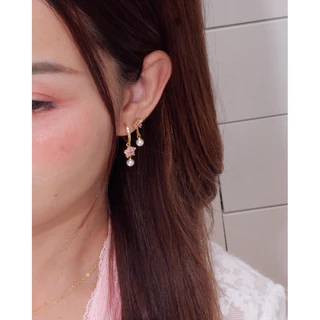 Thelucy Desert rose hoop earrings