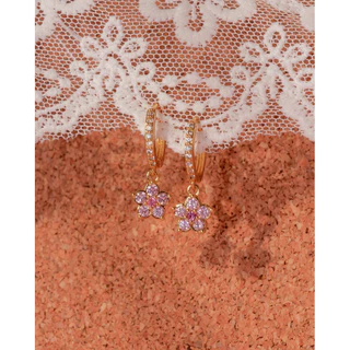 Thelucy Desert rose hoop earrings