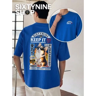 เสื้อยืดผ้าคอตตอน M-4XL พิมพ์ลาย " Corgi " พร้อมส่ง
