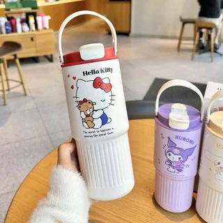 แก้ว Sanrio แก้วเก็บความเย็น งานสแตนเลส318 ปริมาณ850ml มีหูหิ้ว งานน่ารักตรงปก ส่งจากไทย