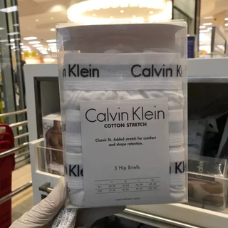Calvin Klein กางเกงในชาย Men's Icon Cotton Stretch Hip Briefs 3 Pack