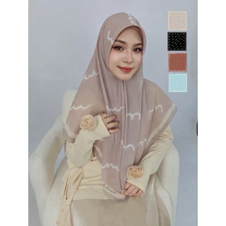 ตระกร้า 3 Basic Printedhijab ฮิญาบพิมพ์ลาย ลายวาดมือ(ผ้าชีฟองเนื้อทราย) 🖌️