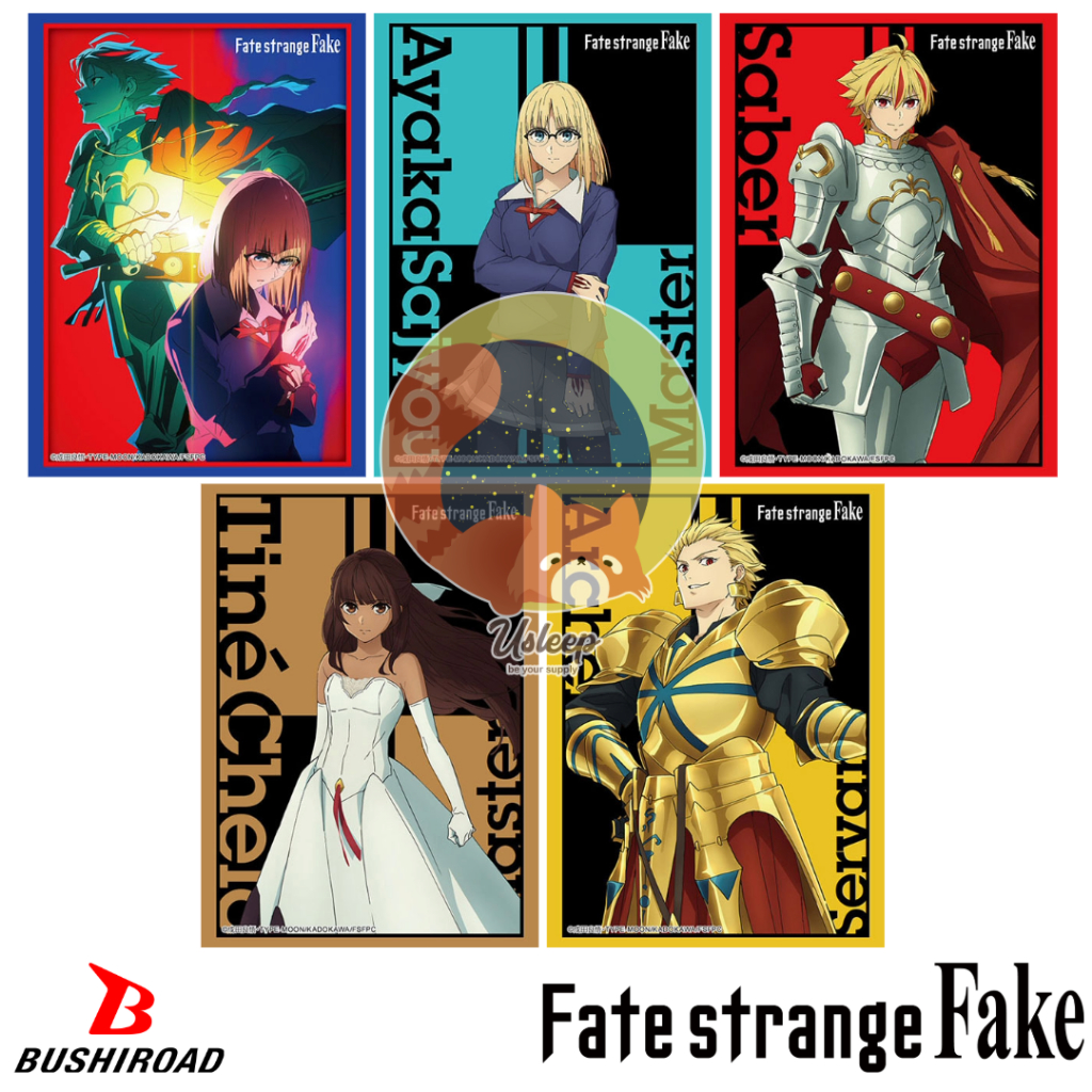 เศษสลีฟ Bushiroad Sleeve Collection HG Fate/strange Fake : Ayaka Sajyou, Saber, Tiné Chelc, Archer