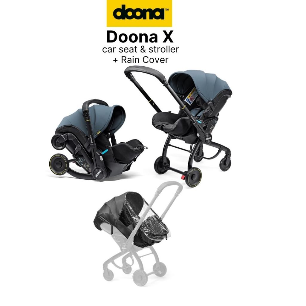 Doona X Car Seat & Stroller คาร์ซีทปรับเป็นรถเข็นเอนนอนได้+Rain Cover