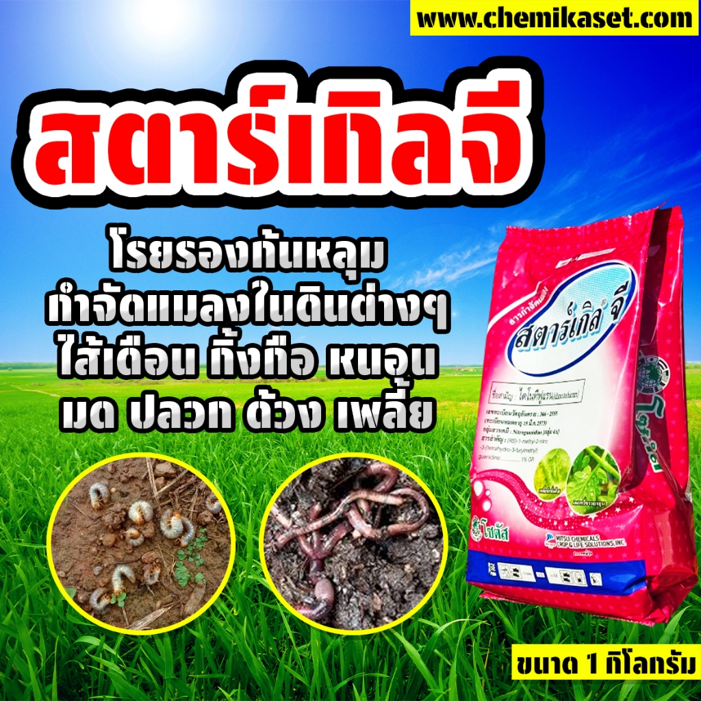 สตาร์เกิลจี ขนาด 1 ก.ก. สารป้องกันและกำจัดแมลง เพลี้ย หนอน ยากันแมลงทุกชนิด ความเป็นพิษน้อย
