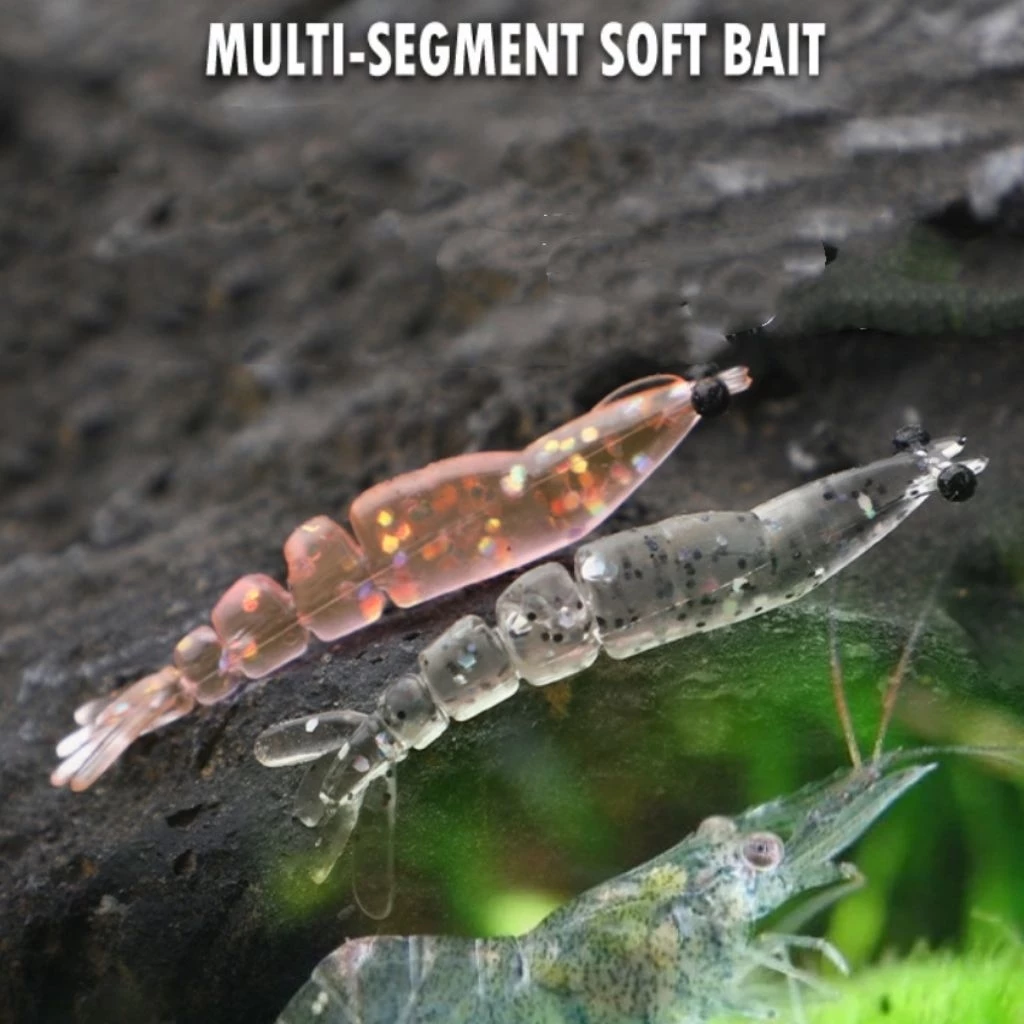 [กล่อง 20 ชิ้น] เหยื่อตกปลา กุ้งยาง อาจิ อย่างดี 4 เซน 0.4 กรัม งานปลาเล็ก อจิ Ajing แคโร ดรอปช็อต