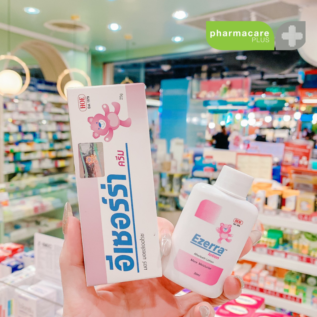 *ฟรี Ezerra Lotion 30 ml*Ezerra cream 25g อีเซอร์ร่า ครีม ขนาด 25 กรัม ครีมสำหรับเด็กและผู้ที่มีผิวบ