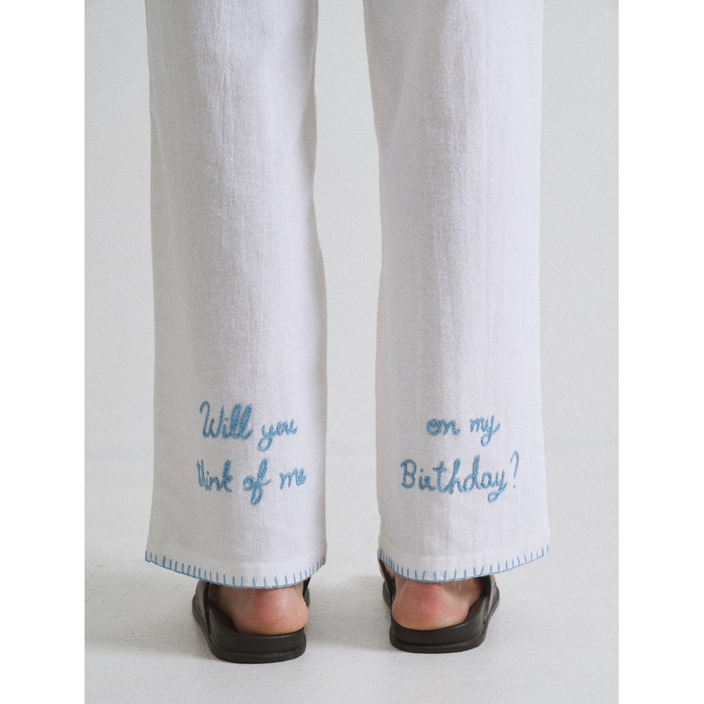 Pickle Projects——Things Left Unsaid Hand Embroidered Pants (ปักด้วยมือ)
