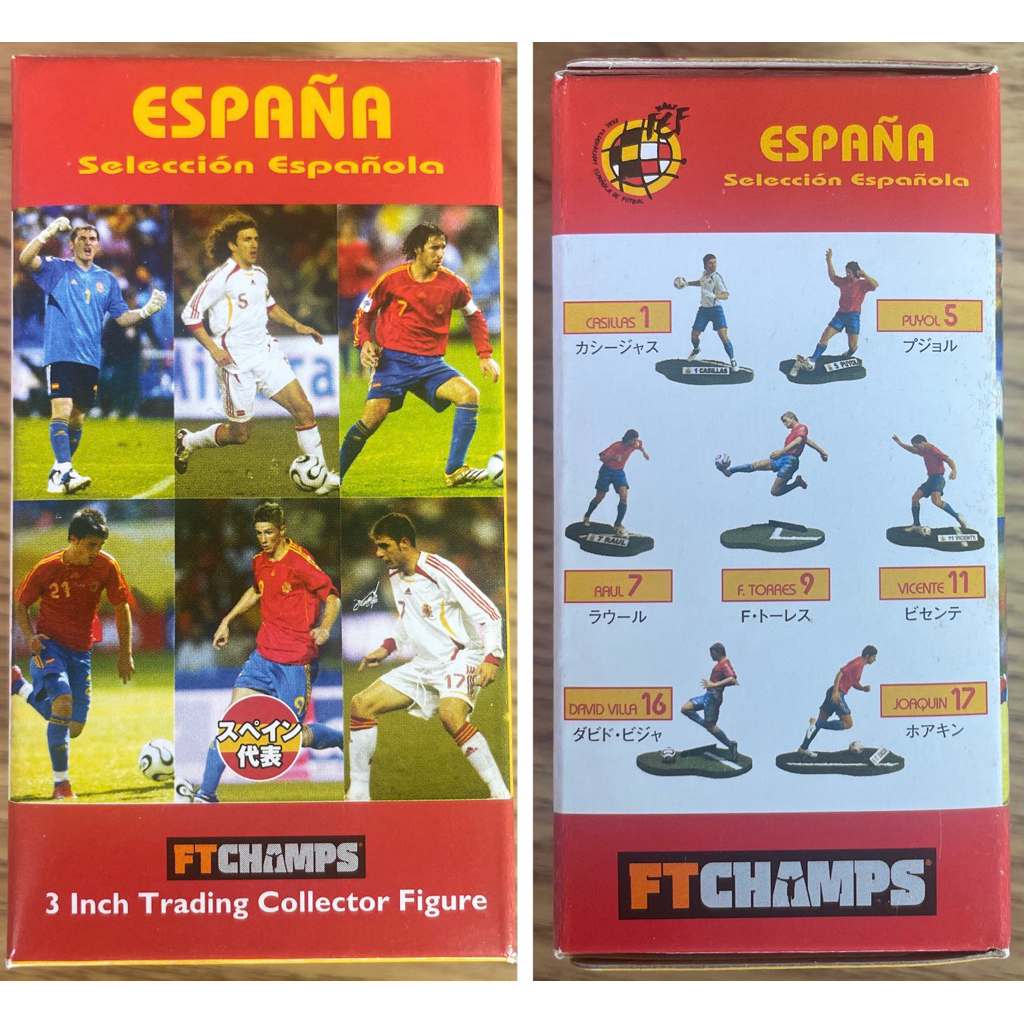 โมเดลนักฟุตบอล Ftchamps ทีมชาติสเปน 3 นิ้ว (7.5cm) ครบกล่อง