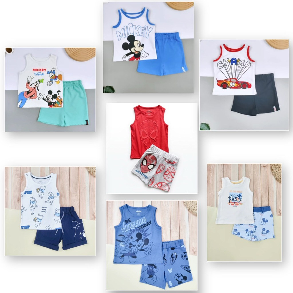 amilybabyshop : 🌈ชุดเซต เสื้อกล้าม+กางเกง 🧸Disney🧸รวมเชุดซตเสื้อกล้ามหล่อๆค้าบผม❤️สินค้าพร้อมส่ง🚛