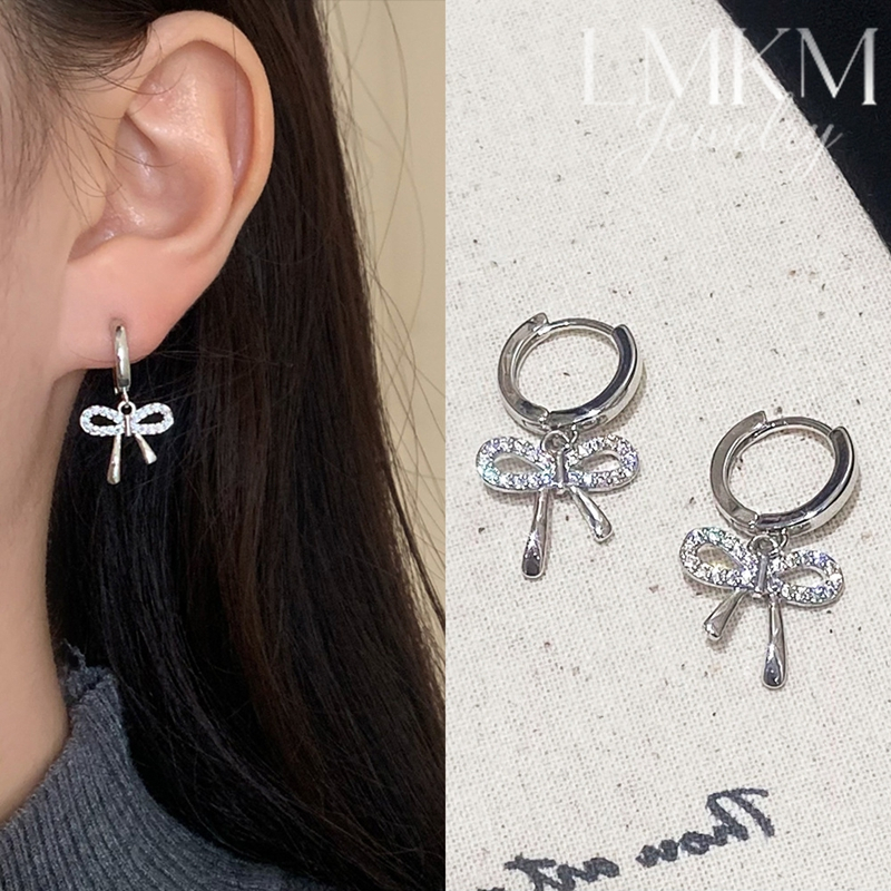 “ส่งจากไทย”ต่างหูS925เงินแท้ดีไซน์เรียบหรูใส่ได้ทุกวันต่างหูห่วงผีเสื้อสไตล์เกาหลีน่ารักน้ำหนักเบาใส่สบายJXH-66-EQ-MGJ