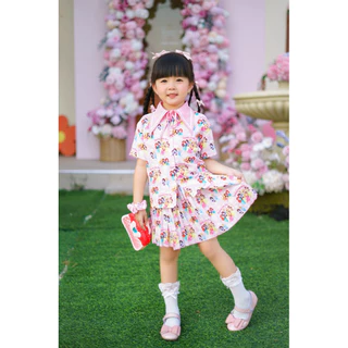 ชุดคู่แม่ลูกลายเจ้าหญิงสวยมาก จะใส่คู่ ใส่เดียวน่ารักมาก สีละมุนสึดๆ