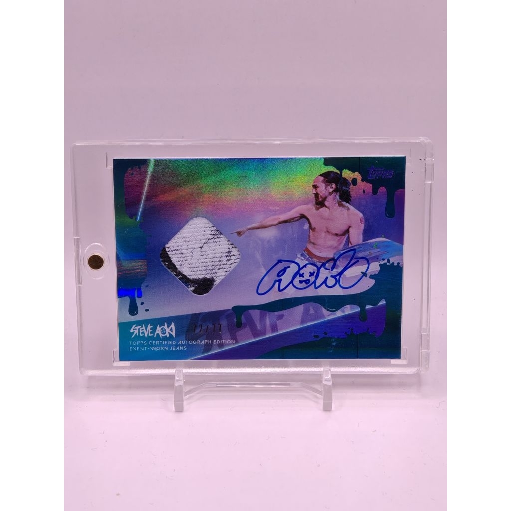 การ์ด topps 2020 steve aoki relics autograph limited run number /77