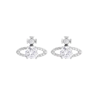 Vipalis ต่างหู Saturn Sparkle CZ Earrings Silver 925