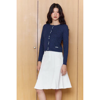 POCKETWOOD - Meadow Top [พร้อมส่ง] เสื้อแขนยาวทอลายดอกไม้เล็ก