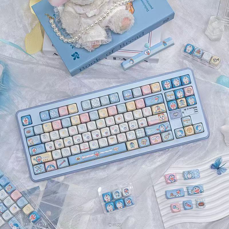 คีย์แคป วัสดุ ABS สีพลาสเทลน่ารัก ประกอบด้วย 125 ชิ้น สำหรับโปรเจ็กต์คีย์แคป keycaps สนับสนุนตามหลัก