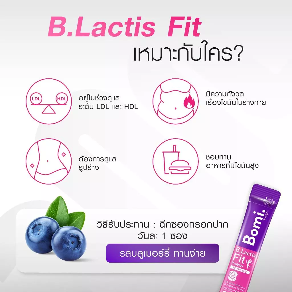 Bomi B.Lactis Fit Probio+ (14x3g) โพรไบโอติกส์สำหรับดูแลรูปร่างจากภายใน ปรับระบบการเผาผลาญ thumbnail 9