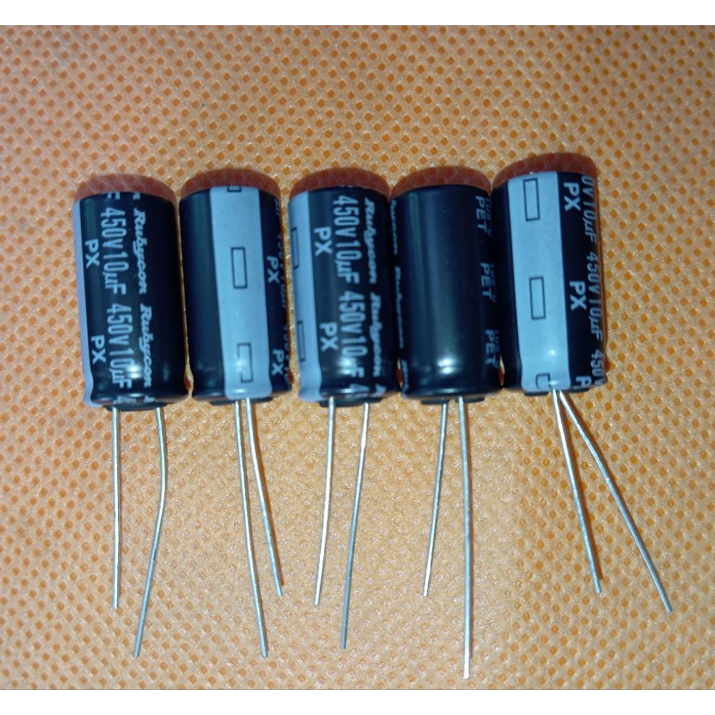 Capacitor 10uf450v 105°Rubyconแท้แพ็ค5ตัว