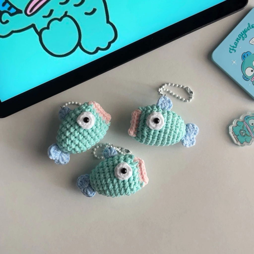 🐟HANGYODON KEYCHAIN พวงกุญแจฮังเกียวดงไหมพรม