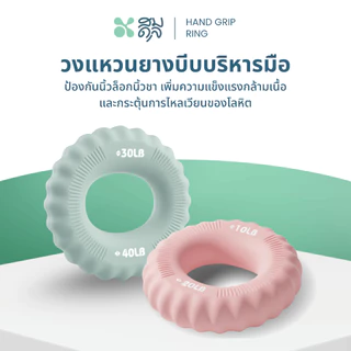 SOMDUL | วงแหวนยางบีบบริหารมือ ที่บีบมืออกกำลังกาย ยางบีบป้องกันนิ้วล็อกนิ้วชา Hand Grip Ring