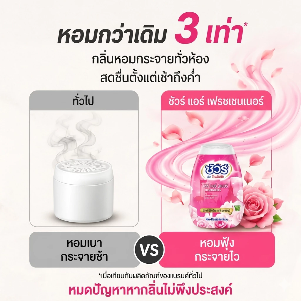 SURE เจลปรับอากาศ ชัวร์ ดอกไม้มิกซ์​ 540g กลิ่นหอมยาวนาน 24ชม. ❄️ สดชื่น-ผ่อนคลาย ของแท้จากธรรมชาติ thumbnail 3