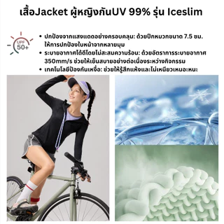Beneunder เสื้อแจ็คเก็ตกันแดดทรงเข้ารูปสำหรับผู้หญิง UPF50+ UV 98% รุ่นIceslim