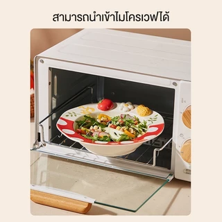 จานเซรามิค จานสีแดง ปั้นลายนูน ลายลูกพลับ สไตล์เกาหลี จาน ถ้วย เซรามิกน่ารัก ถ้วยซุป จานขนมหวาน สไตล์มินิมอล เครื่องครัว