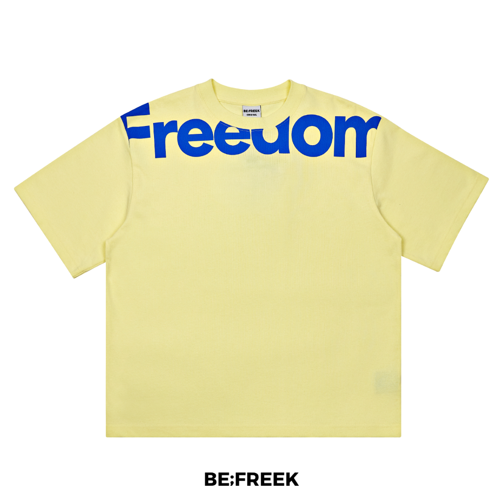 BE;FREEK เสื้อยืดสกรีนลาย ABOVE FREEDOM ทรง ORIGINAL สีดำ ABOVE FREEDOM ORIGINAL BLACK T-SHIRT