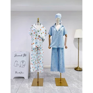 SawatBt "Pants pleat set" เซตกางเกงอัดพลีทลายใหม่ดีเทลเสื้อเชิ้ตแขนสั้น ทรงoversize