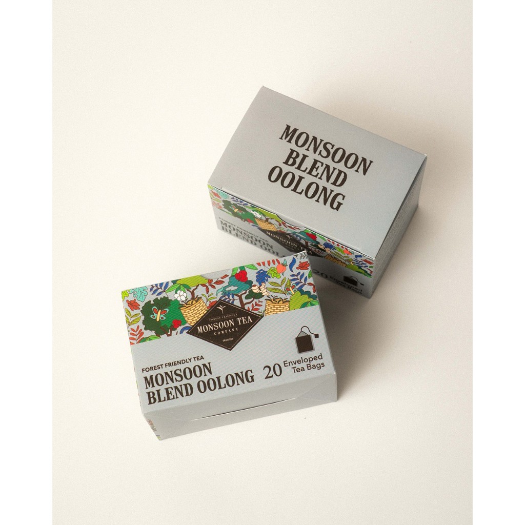 Monsoon Blend Oolong Tea Bags ชาอู่หลงกลิ่นพีช ซิกเนเจอร์ของมอนซูน ที กลิ่นหอม ในรูปแบบซองและถุงชา