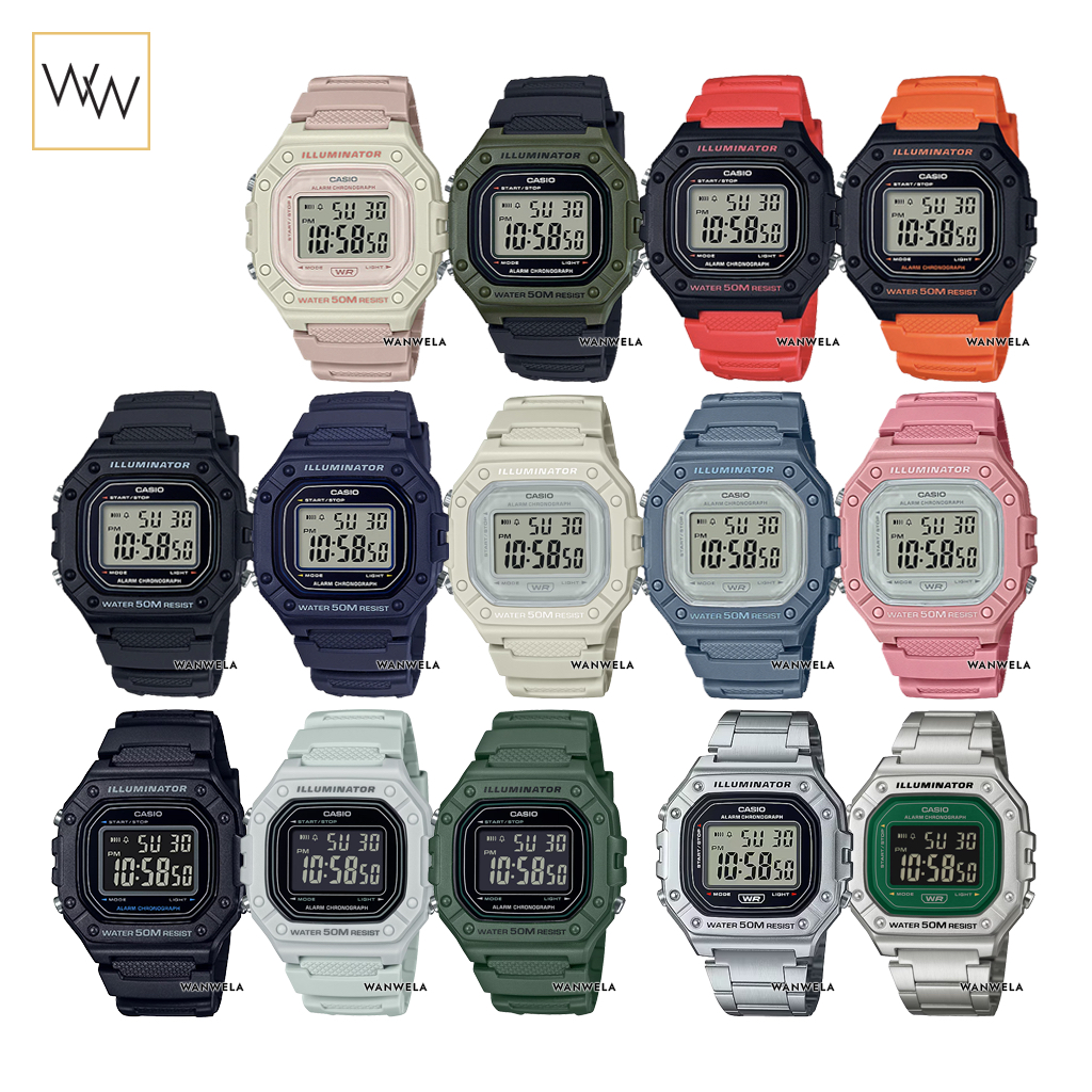 ของแท้ นาฬิกาข้อมือ Casio รุ่น W-218H & W-218HC & W-218HD พร้อมกล่อง