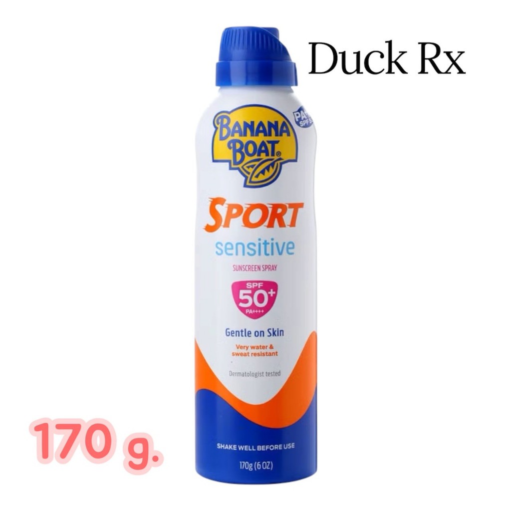 [Exp.07/2027] BANANA BOAT SPORT sensitive SUNSCREEN SPRAY SPF50+ PA++++ 170 g. บานาน่า โบ๊ท สปอร์ต เซ็นซิทีฟ ซันสกรีน