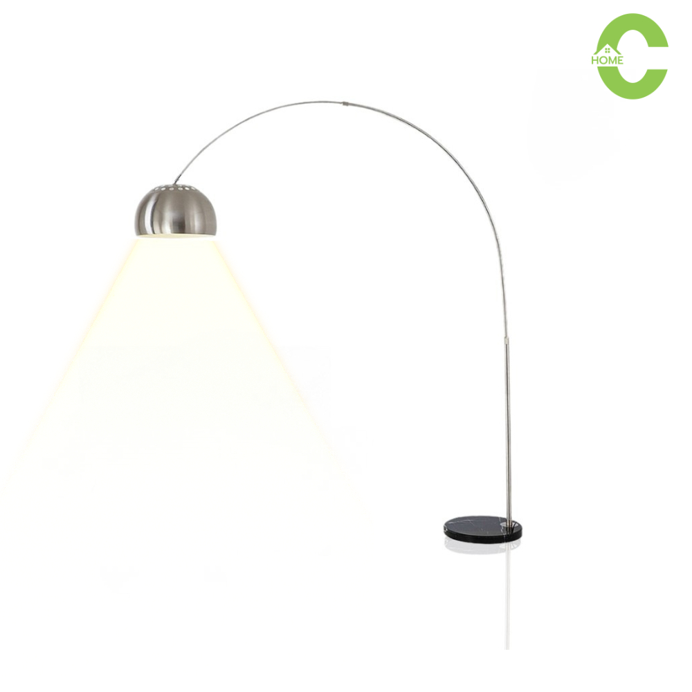 HOMEC โคมไฟตั้งพื้น โคมไฟโมเดิร์น โคมไฟโค้งสวย Floor Lamp ดีไซน์โค้งทันสมัย ฐานโคมไฟมั่นคง แข็งแรง ทนทาน