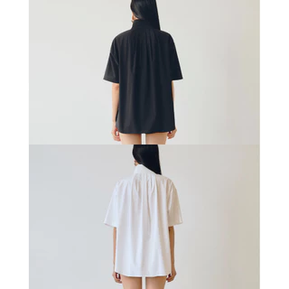 AOP Archive - High-neck Wrap Shirt (มี2สี)