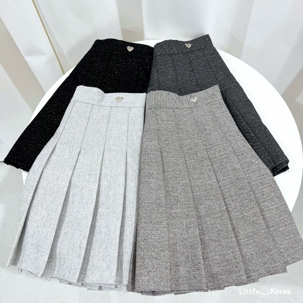 LITTLE KOREA - รุ่น Wool Metallic ยาว 14.5”-15.5” เอว 22”-27” กระโปรงเทนนิส มีซับใน