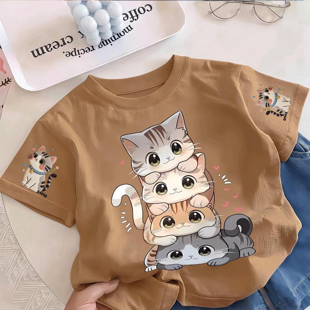 (ส่งเร็ว 24 ชม.)เสื้อยืดเด็กแขนสั้น My Melody ผลิตจากผ้าฝ้าย 100% แฟชั่นฤดูร้อนใหม่ ทันสมัยและคุณภาพสูง พร้อมลายปักเลียน