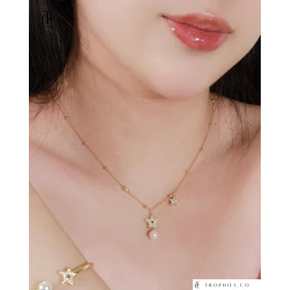 Trophies.co - Secret Star Necklace สร้อยคอจี้ดาวไข่มุก secret star collection