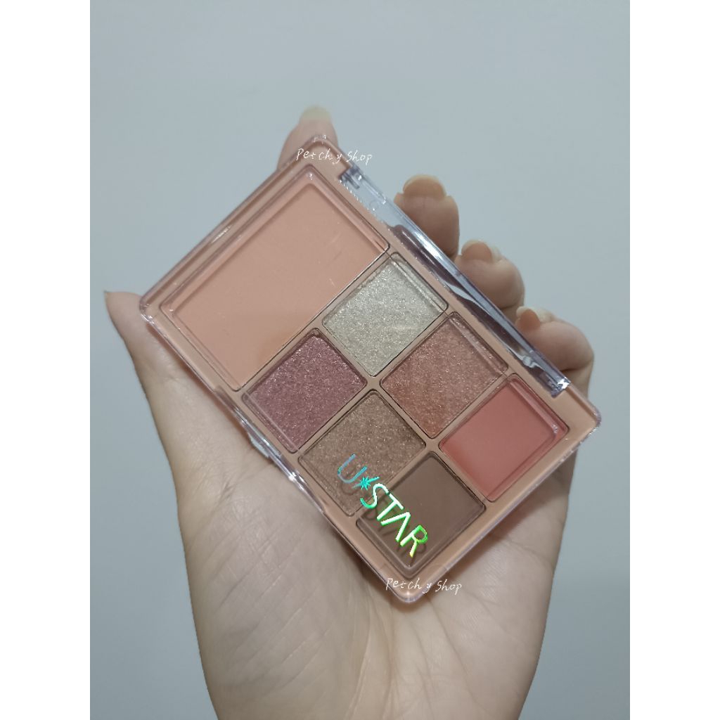 🔥แท้💯%🧡USTAR SKIN MOOD EYE & FACE PALETTE  - ยูสตาร์ สกิน มู้ด อาย แอนด์ เฟส พาเลท7 เฉดสี