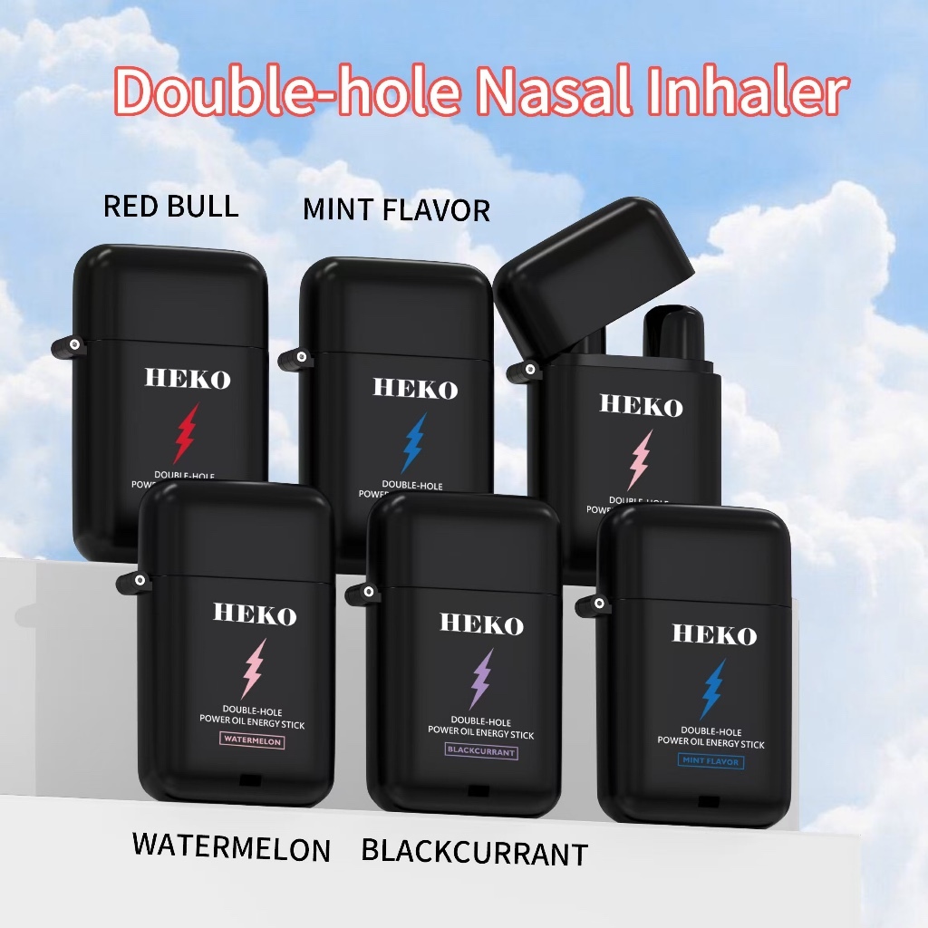 ของแท้ 100%💯 HEKO ยาดมพลัง2รู Doule-Hole Refreshing Stick น้ำมันหอมระเหย เย็นสดชื่น