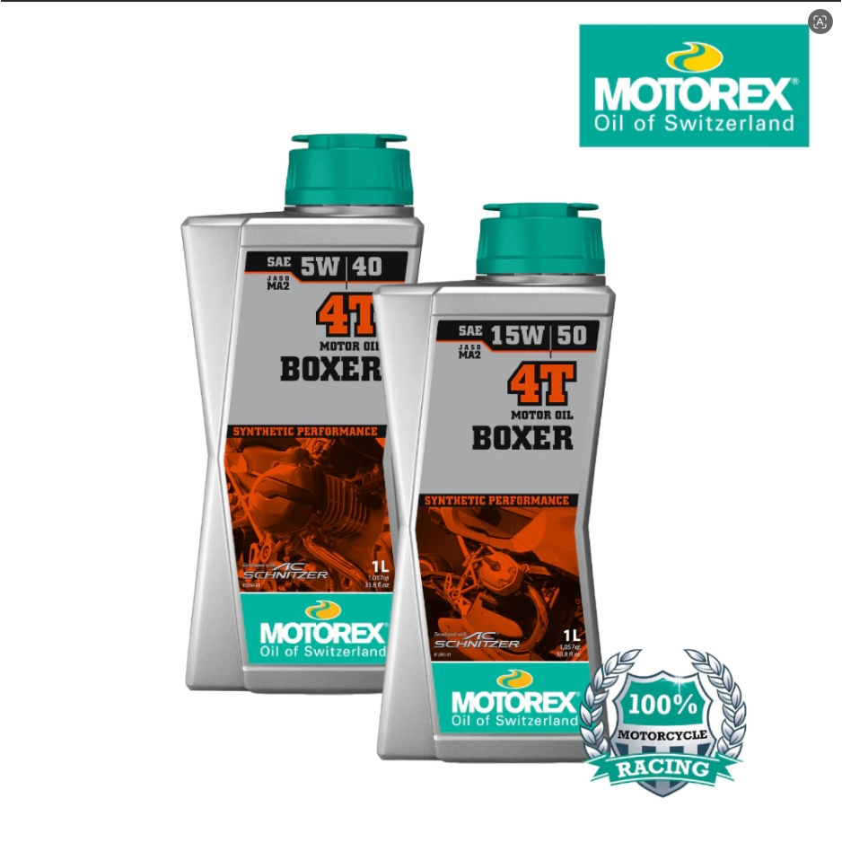 น้ำมันเครื่อง MOTOREX BOXER 4T ขนาด 1 ลิตร (5w40,15w50)