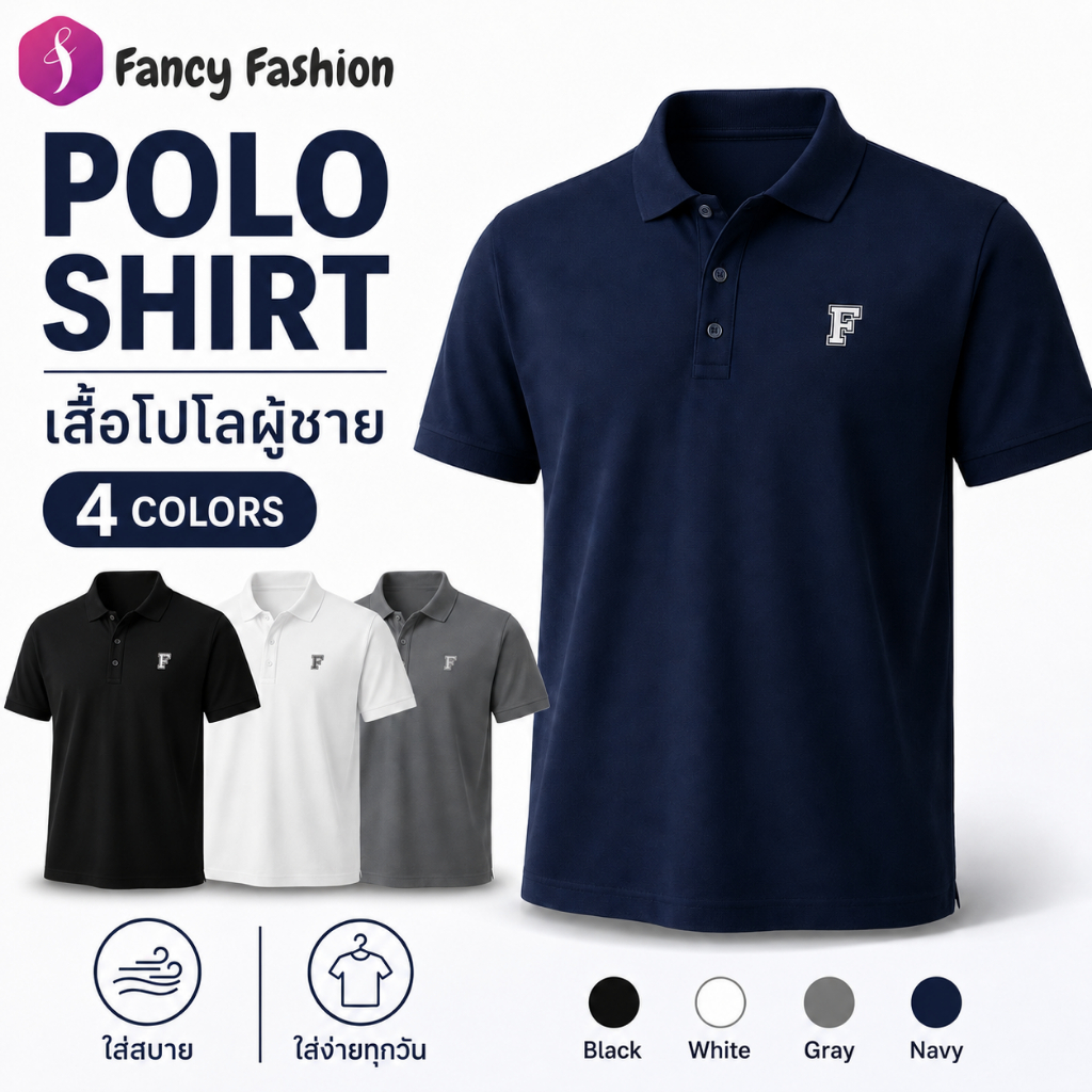 เสื้อโปโลพนักงาน เสื้อโปโลทำงาน เสื้อทีม ยูนิฟอร์มบริษัท แขนสั้น สีพื้น ซื้อหลายตัวคุ้มกว่า ใส่ได้ทั้งชายหญิง M-2XL