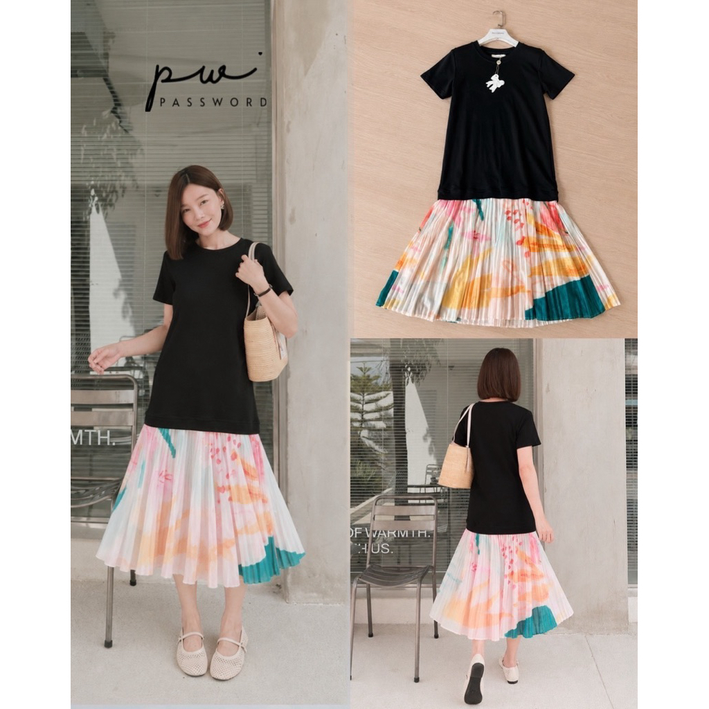 🌈🌿🌺🌸🌼🖤🌈🇰🇷Cotton Patch Art Color Maxi Dress